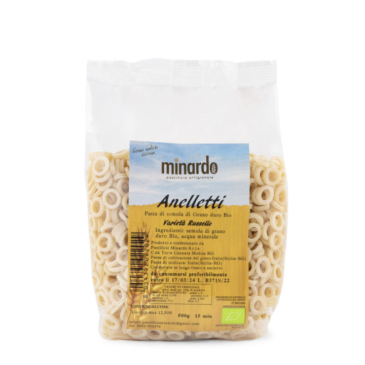 Anelletti di Semola di Grano Duro Russello BIO - prodotti tipici siciliani online