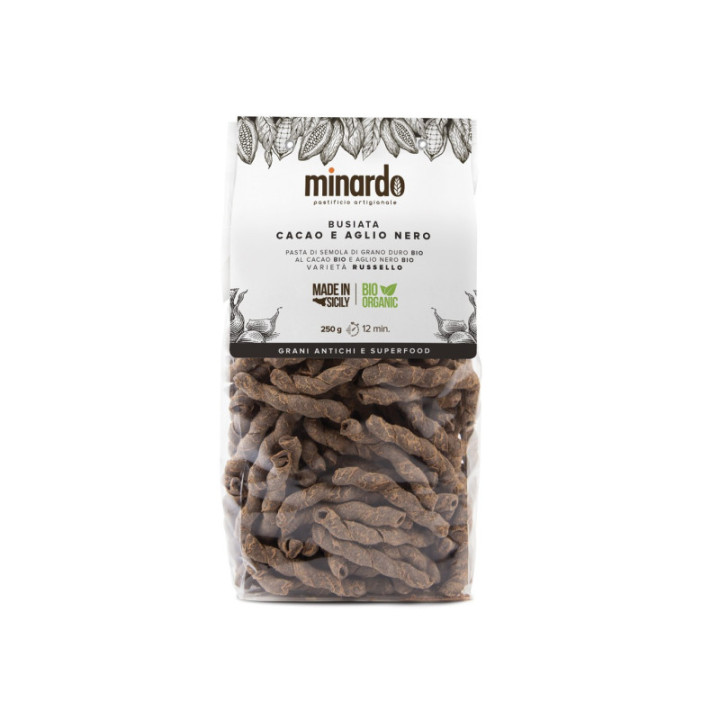 Busiata con Cacao e Aglio Nero di Grano Duro Russello BIO