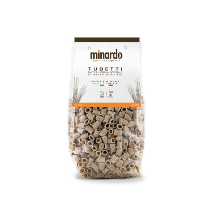 Tubetti Integrali di Grano Duro Timilia BIO -  Pasta con antichi grani siciliani 