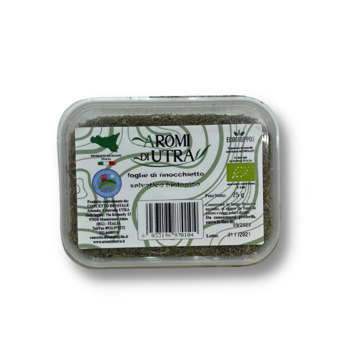 Foglie Finocchietto Selvatico Bio 25g - spezie e aromi e prodotti tipici siciliani online verdurazon.it