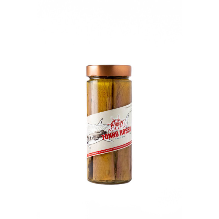 tonno rosso in olio d'oliva vaso vetro