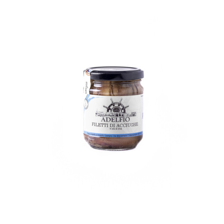 Acciughe in olio d'oliva vaso vetro 200g