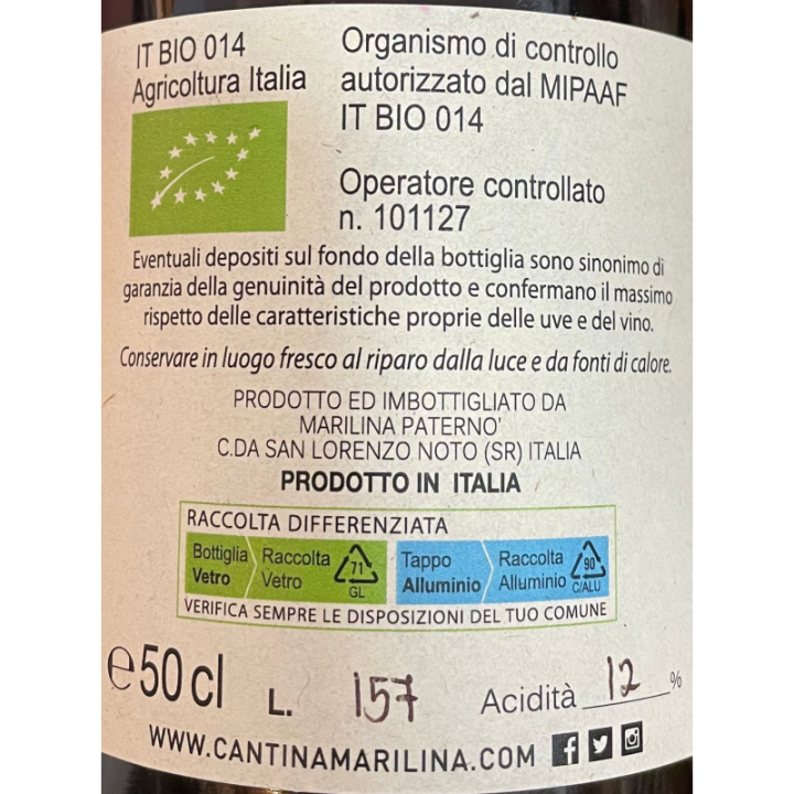 L'Aceto di Angelo - Aceto di Nero d'Avola BIO Cantina Marilina