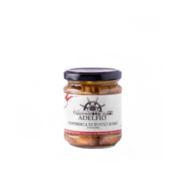 Ventresca di Tonno del Rosso in olio d'oliva vaso vetro 200g Adelfio