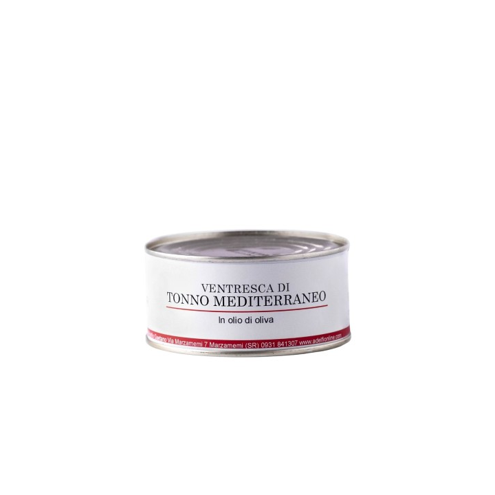 Ventresca Tonno Mediterraneo in olio d'oliva latta 300g Adelfio