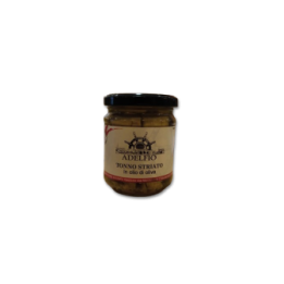 Tonno Striato in olio d'oliva vaso vetro 200g Adelfio
